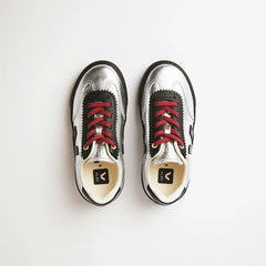 VOLLEY ELASTIC LACES LEATHER VEJA X JELLY MALLOW SILVER