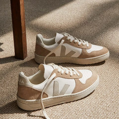 V-10 LEATHER WHITE NATURAL SAHARA
