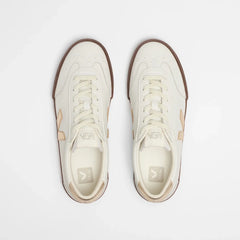 VOLLEY LEATHER WHITE PLATINE BARK