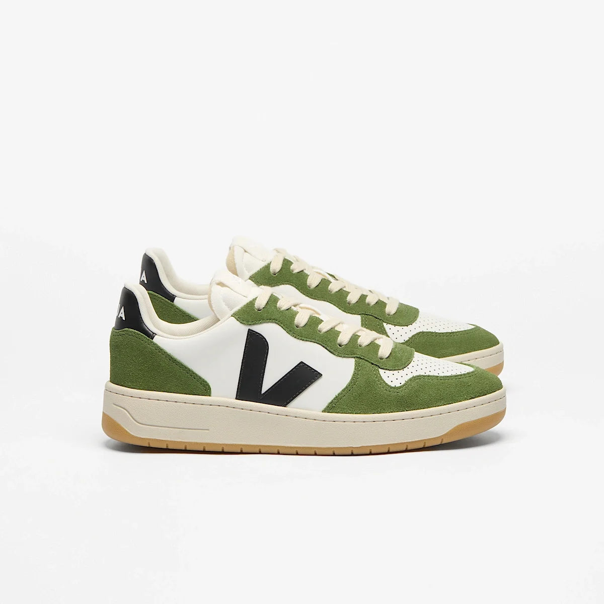 V-10 LEATHER WHITE BLACK MILITAR