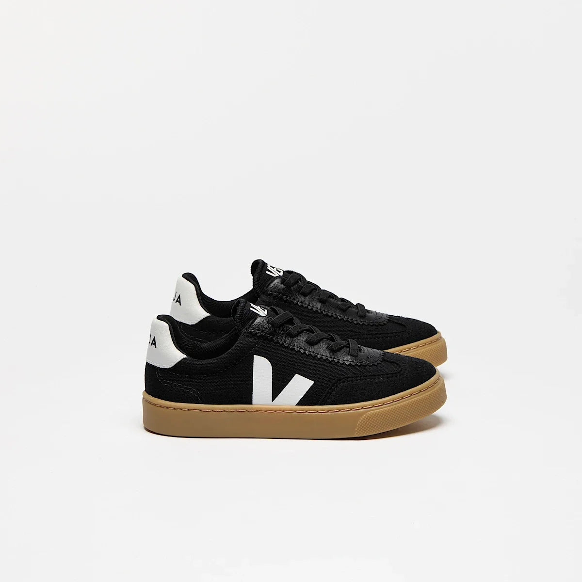 VOLLEY ELASTIC LACES CANVAS BLACK WHITE NATURAL