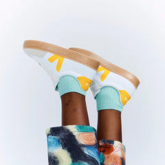 VOLLEY ELASTIC LACES CANVAS WHITE SUNSHINE NATURAL