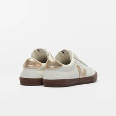 VOLLEY LEATHER WHITE PLATINE BARK