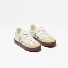 VOLLEY ELASTIC LACES LEATHER WHITE PLATINE