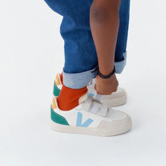 V-90 LEATHER WHITE AQUA EMERAUDE