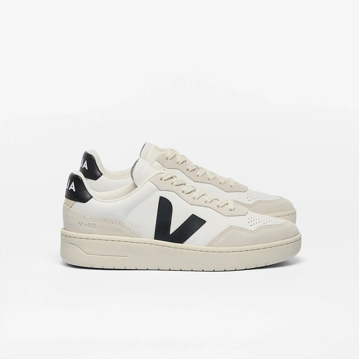 V-90 LEATHER WHITE BLACK