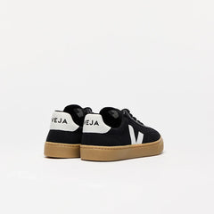 VOLLEY ELASTIC LACES CANVAS BLACK WHITE NATURAL