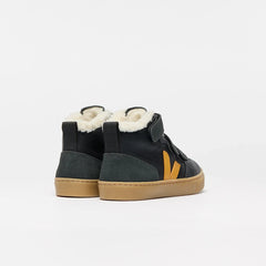 V-10 MID FURED LEATHER BALCK OURO GRAFITE