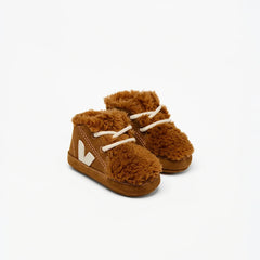 BABY FURED SUEDE COGNAC PIERRE